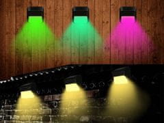 Verkgroup Solar LED RGB dekoratív fali lámpa alkonyérzékelő