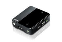 Aten KVM switch CS782DP, 2 portos USB DisplayPort KVM Switch4K UHD támogatással, audio