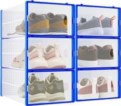 HOME & MARKER® Cipő tároló, könnyen rendszerezhető, átlátszó műanyag - SHOEZY