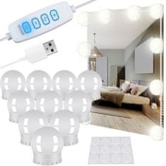 Izoxis LED lámpák tükör/fésülködőasztalhoz - 10 db. 