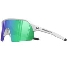 Outdoor master Kerékpáros Szemüveg Hawk HD Polarized, White/Revo Green + átlátszó lencse