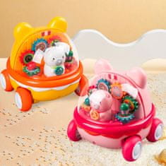 CAB Toys Felhúzható autó gyerekeknek Medvedík - zöld