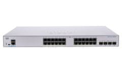 Cisco CBS250-24T-4G-EU 24 portos GE intelligens switch, 24x GbE RJ-45, 4x 1G SFP