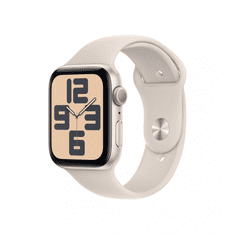 Apple Watch SE3 44mm fényes Alu tok,Csillagfény sport szíj (M/L) (APPLE-MRE53QH-A)