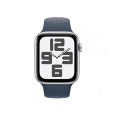 Apple Watch SE3 44mm ezüst Alu tok,Sötétkék sport szíj (M/L) (APPLE-MREE3QH-A)