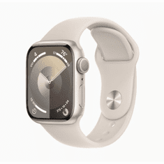 Apple Watch S9 GPS 41mm Alumínium tok,Csillagfény sport szíj M/L (APPLE-MR8U3QH-A)