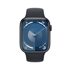Apple Watch S9 Cellular 45mm Fekete Alu tok,Fekete sport szíj (APPLE-MRMD3QH-A)