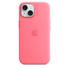 Apple iPhone 15 MagSafe-rögzítésű szilikontok - Rózsaszín (MWN93ZM/A)