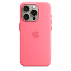 Apple iPhone 15 Pro MagSafe-rögzítésű szilikontok - Rózsaszín (MWNJ3ZM/A)