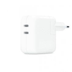 Apple 2x USB Type-C Hálózati töltő - Fehér (35W) (MW2K3ZM/A)