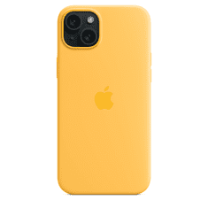 Apple iPhone 15 Plus MagSafe-rögzítésű szilikontok - Sárga (MWNF3ZM/A)