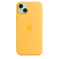 Apple iPhone 15 Plus MagSafe-rögzítésű szilikontok - Sárga (MWNF3ZM/A)