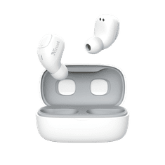 Trust Nika Compact Headset True Wireless Stereo (TWS) Hallójárati Hívás/zene Bluetooth Fehér (23904)