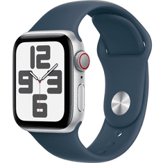 Apple Watch SE Aluminium Cellular 40mm Silber (Sportarmband sturmblau) S/M NEW (MRGJ3QF/A)
