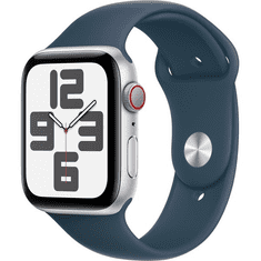 Apple Watch SE Aluminium Cellular 44mm Silber (Sportarmband sturmblau) S/M NEW (MRHF3QF/A)