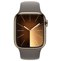 Apple Watch S9 Edelstahl Cellular 41mm Gold (Sportarmband tonbraun) M/L NEW (MRJ63QF/A)