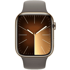 Apple Watch S9 Edelstahl Cellular 45mm Gold (Sportarmband tonbraun) S/M NEW (MRMR3QF/A)