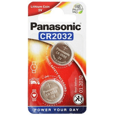 PANASONIC CR2032 3V lítium gombelem (2db/csomag) (CR-2032EL/2B) (CR-2032EL/2B)