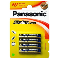 PANASONIC 1.5V Alkáli AAA ceruza elem Alkaline Power (4db / csomag) (LR03APB/4BP) (LR03APB/4BP)