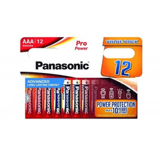PANASONIC 1.5V Alkáli AAA ceruza elem Pro power (12db / csomag) (LR03PPG/12HH) (LR03PPG/12HH)