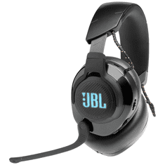 JBL Quantum 610 BLK Gamer Over Ear headset Rádiójel vezérlésű Fekete mikrofon zajelnyomás mikrofon némítás (JBLQUANTUM610BLK) (JBLQUANTUM610BLK)