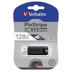 Verbatim Pen Drive 128GB PinStripe USB 3.0 fekete (49319) (49319)