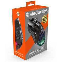 SteelSeries Aerox 9 optikai Bluetooth / vezeték nélküli gaming egér fekete (62618)