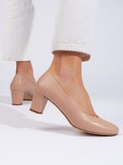 Amiatex Női körömcipő 108601 + Nőin zokni Gatta Calzino Strech, bézs és barna árnyalat, 37
