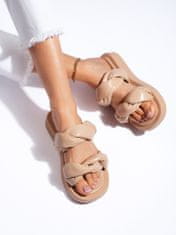 Amiatex Női papucs 108605 + Nőin zokni Gatta Calzino Strech, bézs és barna árnyalat, 40