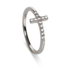 Oliver Weber Bájos ezüst gyűrű kereszttel Sanctuary 63342 (Kerület 57 mm)
