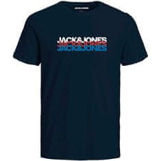 Jack&Jones Férfi póló JJCYBER Standard Fit 12256777 Navy Blazer (Méret XXL)