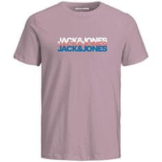Jack&Jones Férfi póló JJCYBER Standard Fit 12256777 Pink Nectar (Méret XXL)