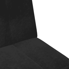 Vidaxl 2 személyes fekete bársony kanapéágy lábtartóval