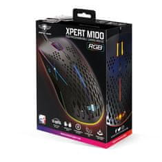 Spirit of Gamer Xpert-M100 S-XM100 Optikai Egér 12400DPI Fekete
