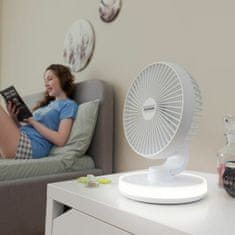 Northix Újratölthető asztali ventilátor - hordozható és csendes 