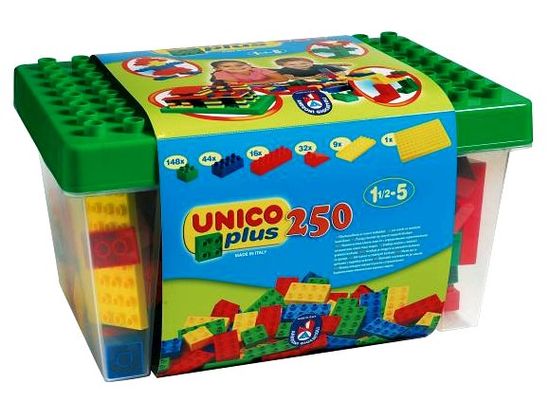 Unico Vödrös kocka készlet Építőjáték, 250 db