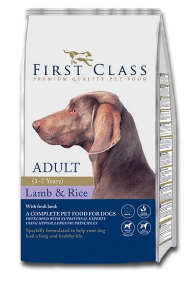 First Class Dog Adult Lamb & Rice kutyatáp - 12kg