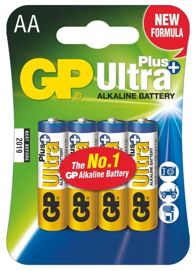 GP AA Ultra Plus, alkáli - 4 db