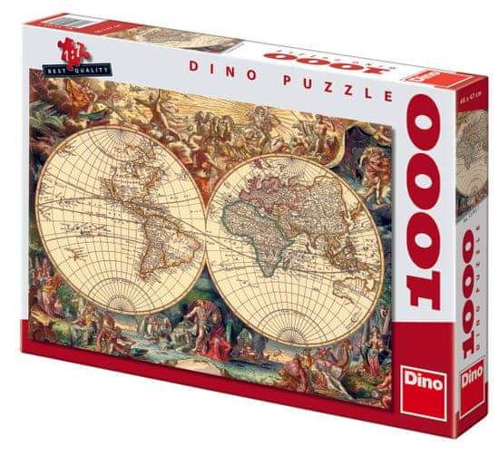 DINO Történelmi Térkép Puzzle, 1000 db