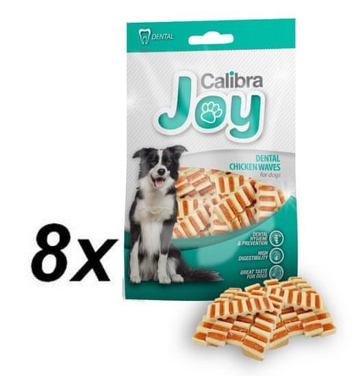 Calibra Joy Dog Dental Chicken Waves jutalomfalat, 8 x 80 g