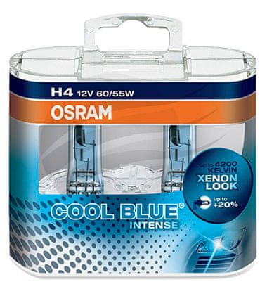 Osram 12V 60/55W H4 Blue Intense 64193CBI Autóizzó