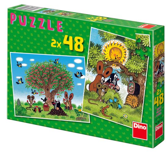 DINO Kisvakond nyaral puzzle, 2 x 48 db