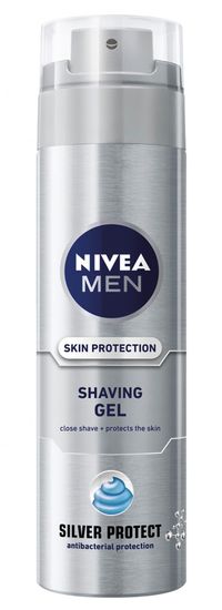 Nivea FOR MEN Silver Protect borotválkozó gél 200 ml