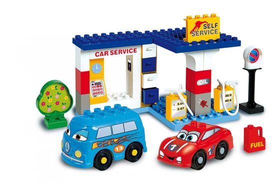 Unico Cars for Kids - Benzinkút építőjáték