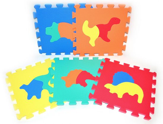 Teddies BABY Habszivacs Puzzle, dinoszaurusz, 30 x 30 cm, 10 db