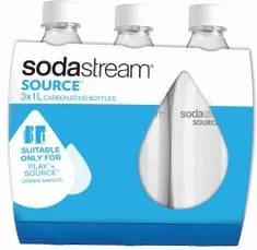 Sodastream SOURCE/PLAY Palack, 3 × 1 l, Fehér