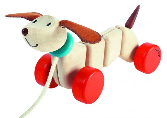 Plan Toys Happy Puppy Fajáték, Kutya