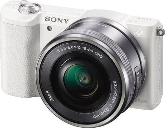 SONY Alpha 5100L + 16-50mm Digitális fényképezőgép, Fehér