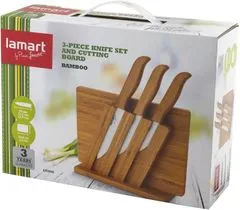 Lamart LT2056 Bamboo Kerámia kés készlet és vágódeszka