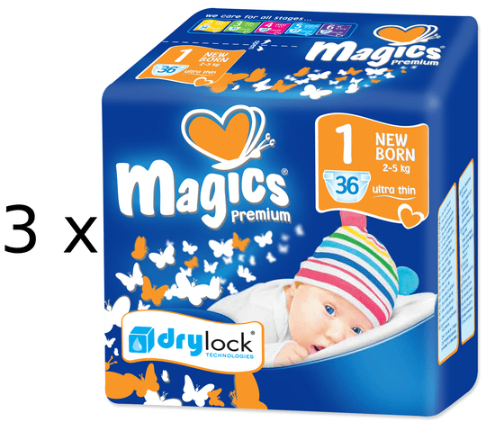 Magics Premium 1 Newborn pelenka (2-5 kg) 108 db